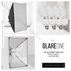 GlareOne Zestaw Oświetlenia Ciągłego SUNNY SQ4X6-900