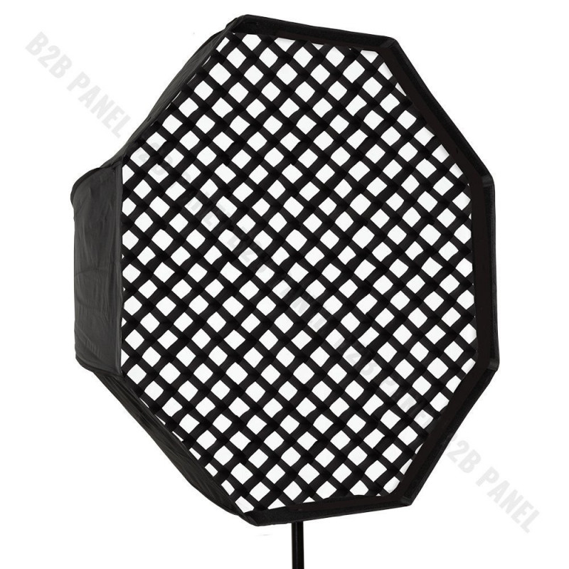 Softbox oktagonalny GlareOne Parasolkowy 80 cm z dyfozorem oraz gridem do lamp reporterskich
