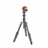 Statyw 3 Legged Thing Leo 2.0 Gray, włókna węglowe, 5-sekcji, udźwig 30kg, głowica Pro Lever