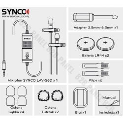 Synco S6D mikrofon krawatowy podwójny