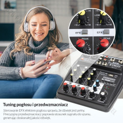 Synco MC4 mikser audio 4 kanałowy