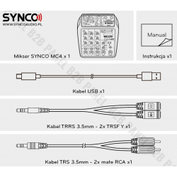 Synco MC4 mikser audio 4 kanałowy