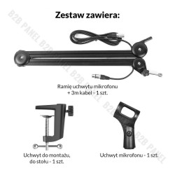Synco MA38 ramię mikrofonowe - zintegrowany kabel XLR