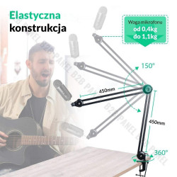 Synco MA38 ramię mikrofonowe - zintegrowany kabel XLR