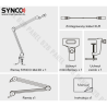 Synco MA38 ramię mikrofonowe - zintegrowany kabel XLR