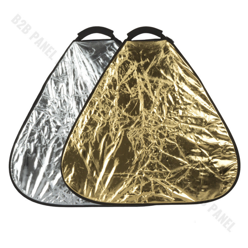 GlareOne Reflector Triangle 2in1 Silver Gold, 60cm