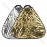 GlareOne Reflector Triangle 2in1 Silver Gold, 60cm