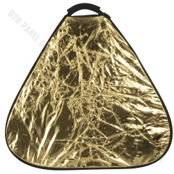 GlareOne Reflector Triangle 2in1 Silver Gold, 60cm