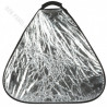 GlareOne Blenda trójkątna 2w1 srebrno złota, 60cm