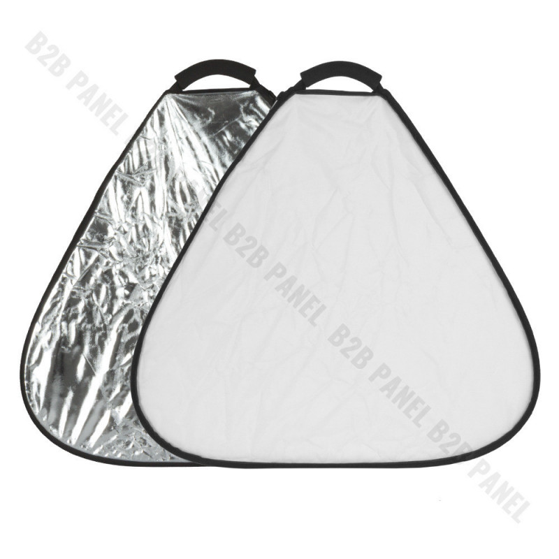 GlareOne Reflector Triangle 2in1 Silver White, 60cm