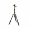Statyw 3 Legged Thing Bucky Grey, włókna węglowe, 5-sekcji, udźwig 30kg, głowica Airhed VU
