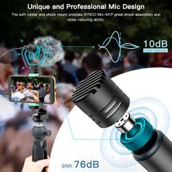 Synco M1P mikrofon nakamerowy + mini statyw + uchwyt mobilny