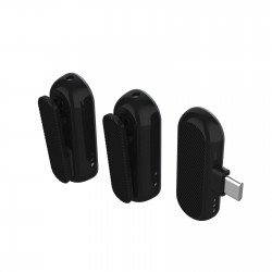 Synco P2T bezprzewodowy system mikrofonowy USB-C, 2 nadajniki, 1 odbiornik, grey-blue